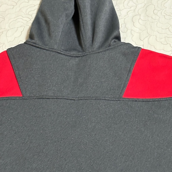 Gray Hoodie with Blue and Red Patriot Logo - Picture 6 of 7